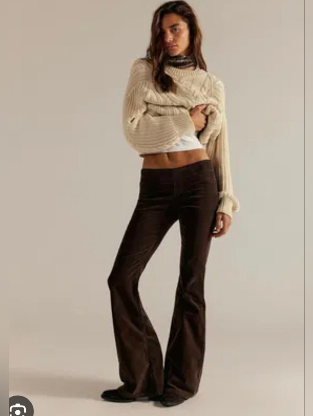 We The Free Free People Penny Pull On Brown Corduroy Flare Pants Size 28